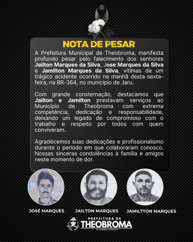 NOTA DE PESAR